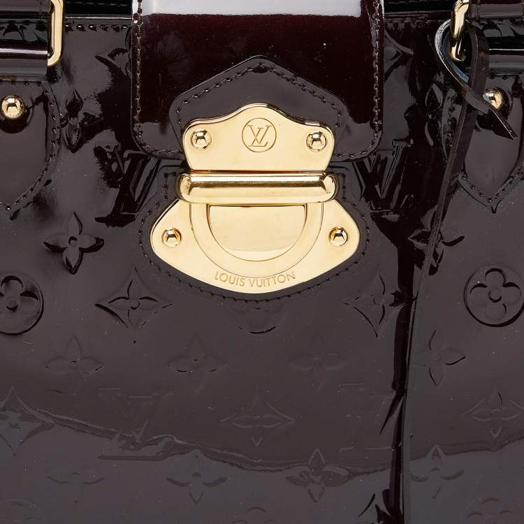 Pre Owned Louis Vuitton Amarante Monogram Vernis Melrose Avenue Bag