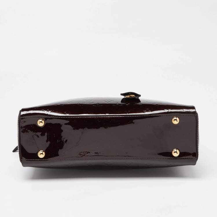 Pre Owned Louis Vuitton Amarante Monogram Vernis Melrose Avenue Bag