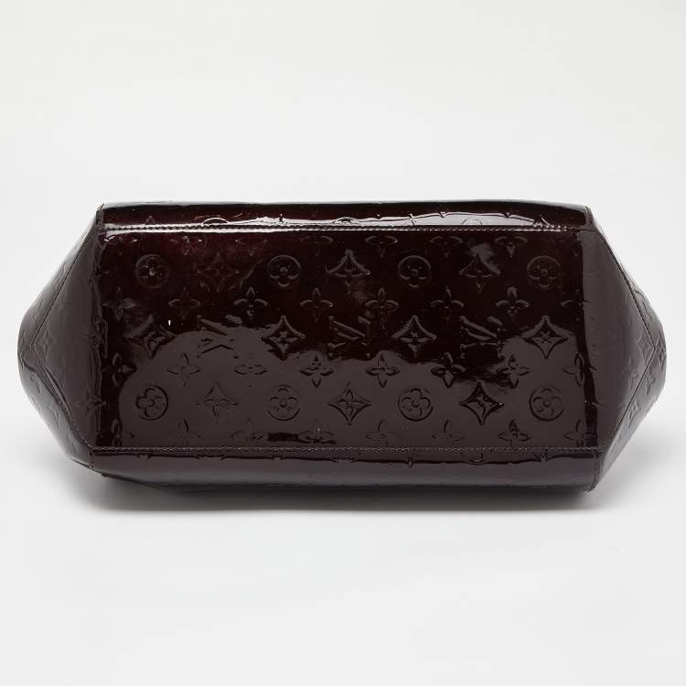 Pre Owned Louis Vuitton Amarante Monogram Vernis Sherwood GM Bag