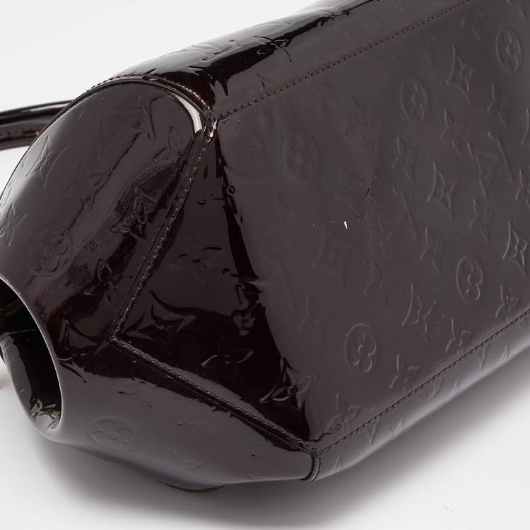Pre Owned Louis Vuitton Amarante Monogram Vernis Sherwood GM Bag