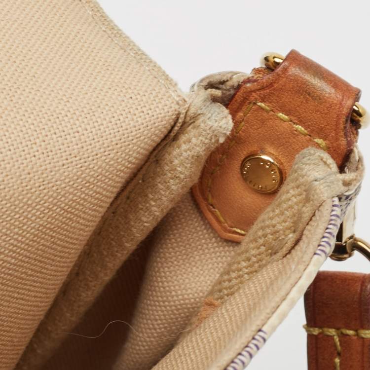 Pre Owned Louis Vuitton Damier Azur Canvas Favorite MM Bag