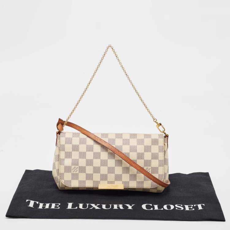 Pre Owned Louis Vuitton Damier Azur Canvas Favorite MM Bag