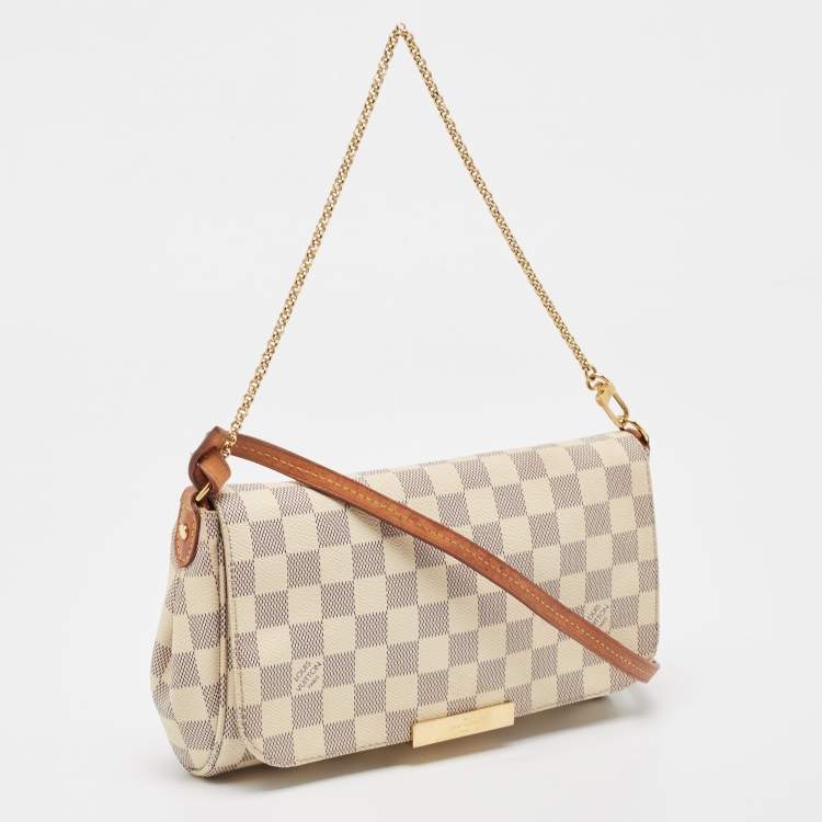 Pre Owned Louis Vuitton Damier Azur Canvas Favorite MM Bag
