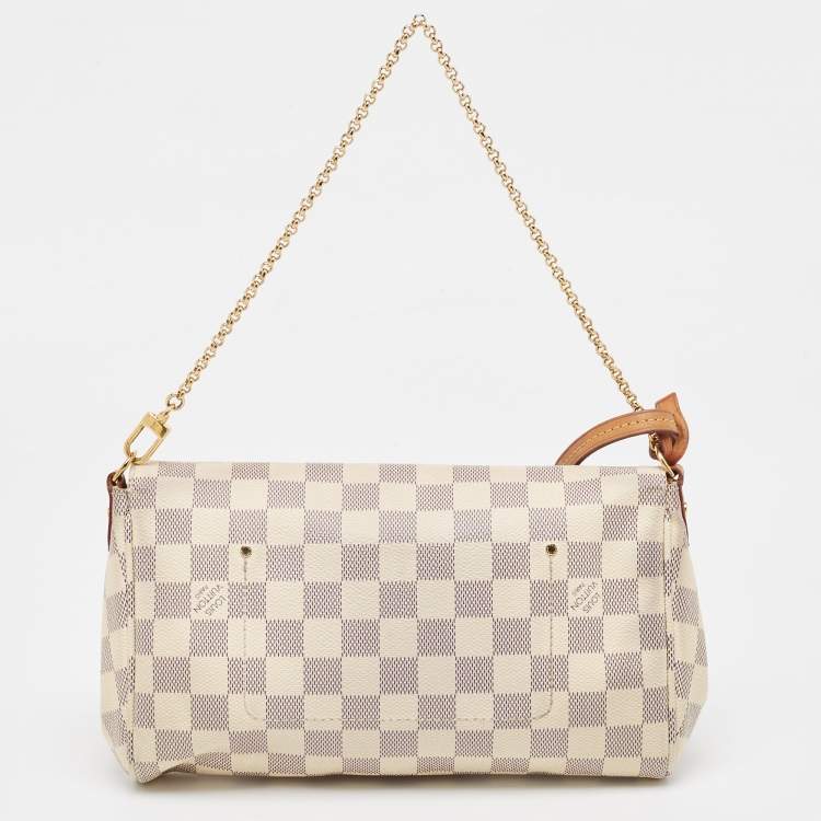 Pre Owned Louis Vuitton Damier Azur Canvas Favorite MM Bag