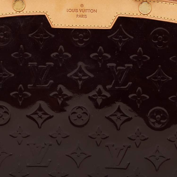Pre Owned Louis Vuitton Amarante Monogram Vernis Brea GM Bag