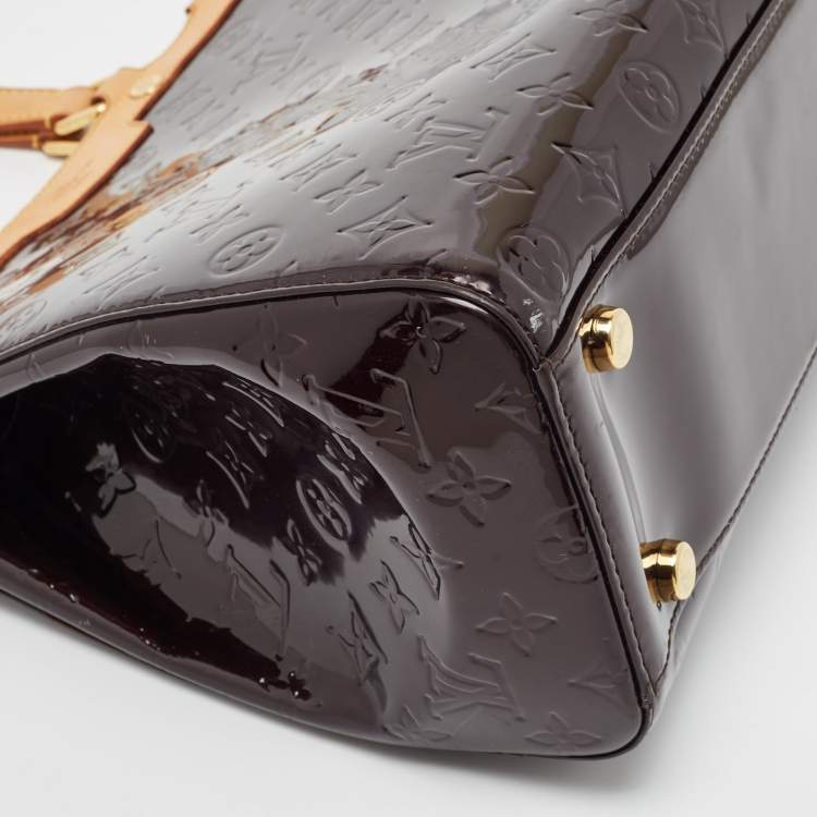Pre Owned Louis Vuitton Amarante Monogram Vernis Brea GM Bag