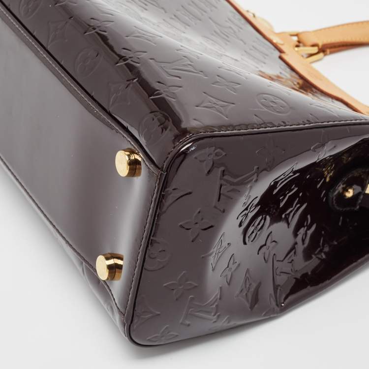 Pre Owned Louis Vuitton Amarante Monogram Vernis Brea GM Bag