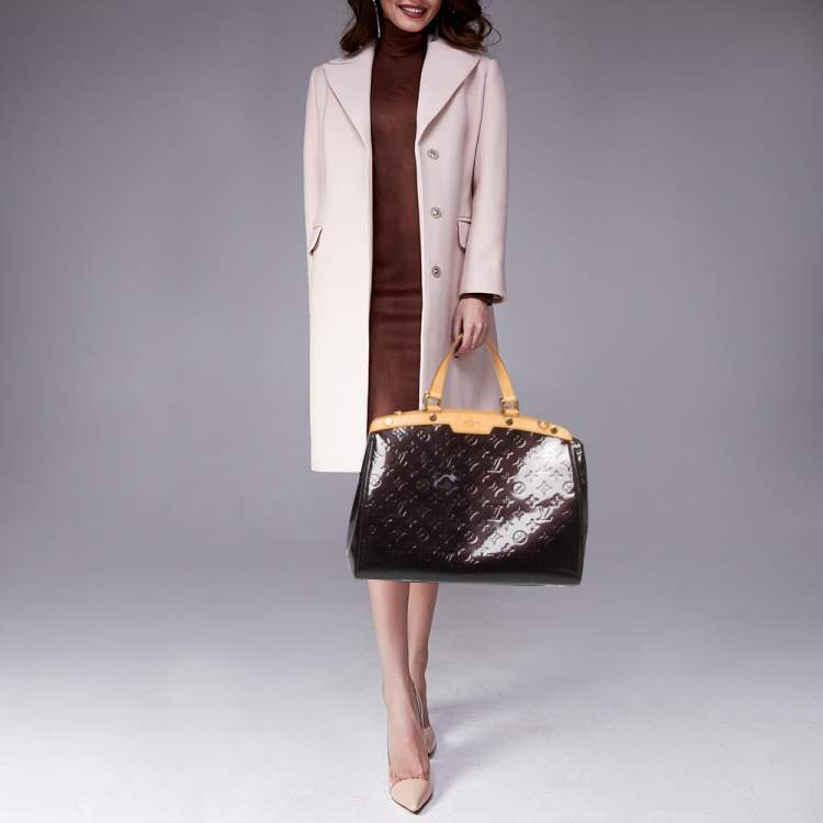 Pre Owned Louis Vuitton Amarante Monogram Vernis Brea GM Bag