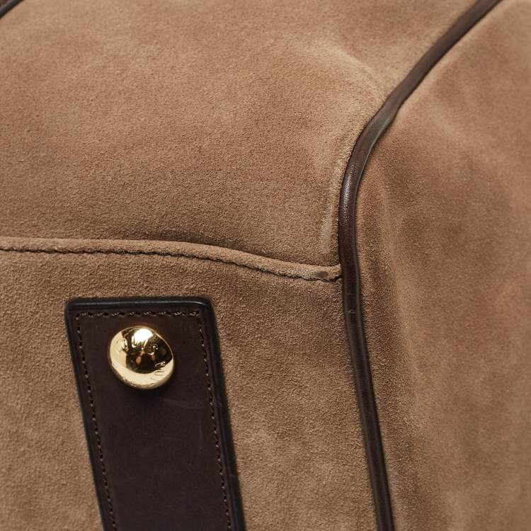Pre Owned Louis Vuitton Brown Suede Sofia Coppola MM Bag