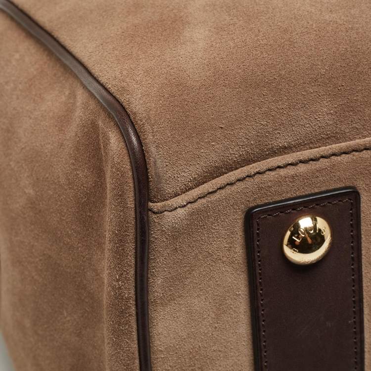 Pre Owned Louis Vuitton Brown Suede Sofia Coppola MM Bag