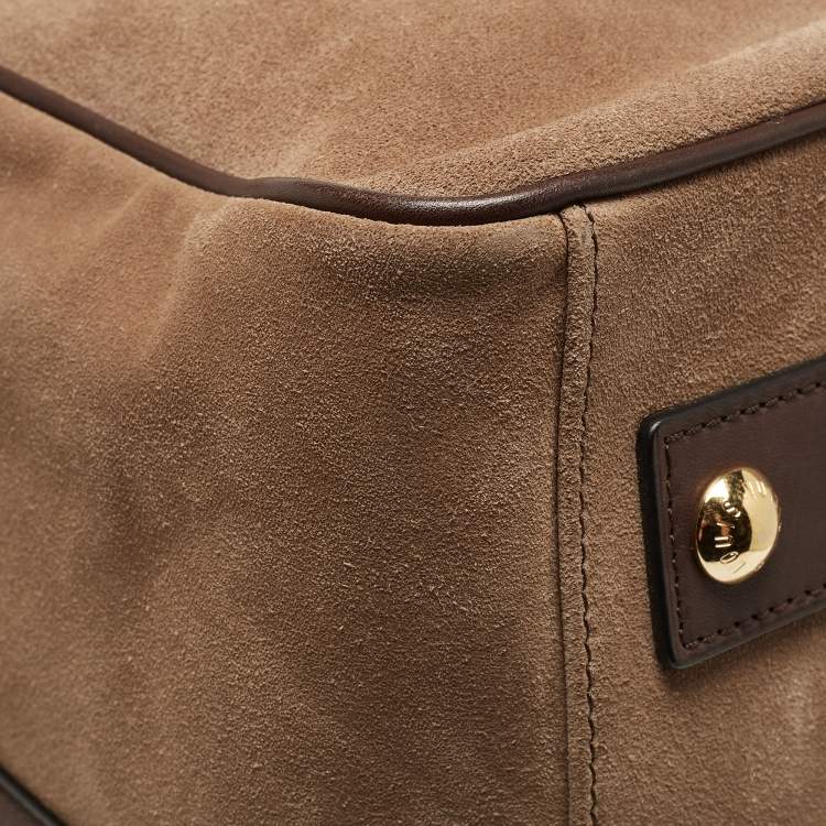 Pre Owned Louis Vuitton Brown Suede Sofia Coppola MM Bag