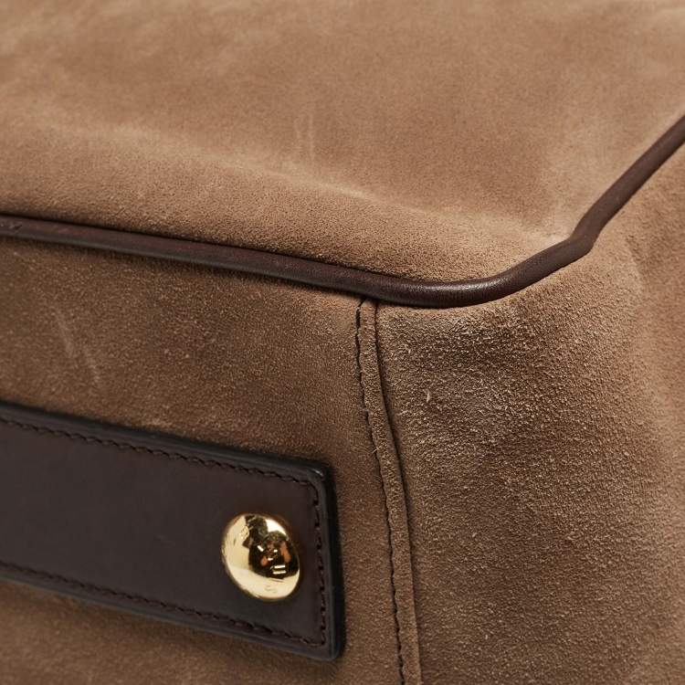 Pre Owned Louis Vuitton Brown Suede Sofia Coppola MM Bag