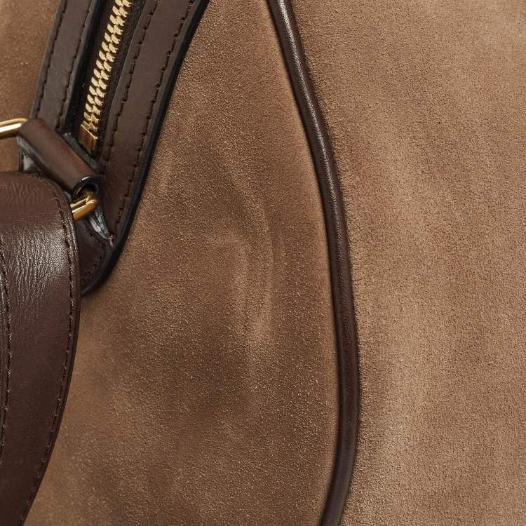 Pre Owned Louis Vuitton Brown Suede Sofia Coppola MM Bag