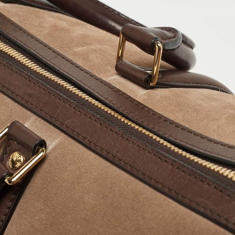 Pre Owned Louis Vuitton Brown Suede Sofia Coppola MM Bag