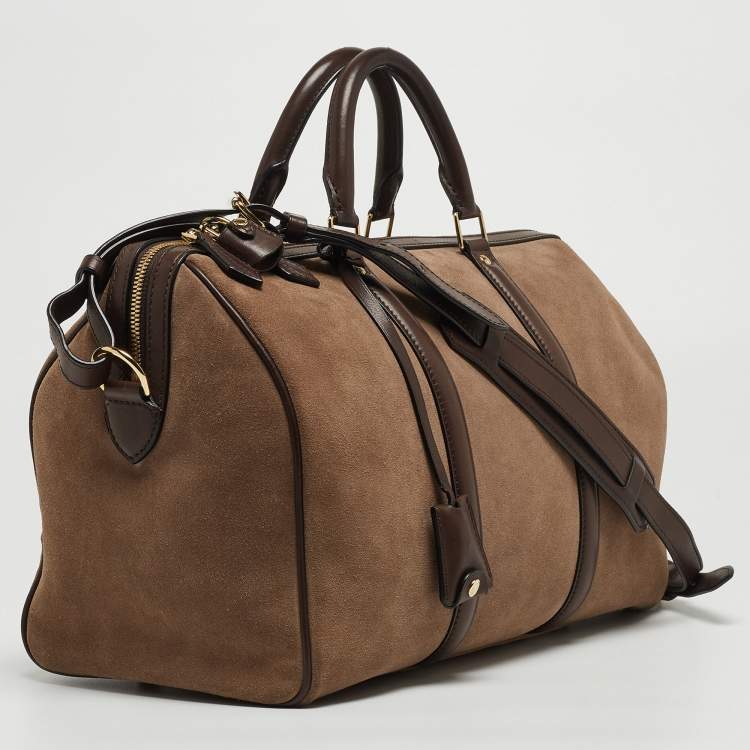 Pre Owned Louis Vuitton Brown Suede Sofia Coppola MM Bag