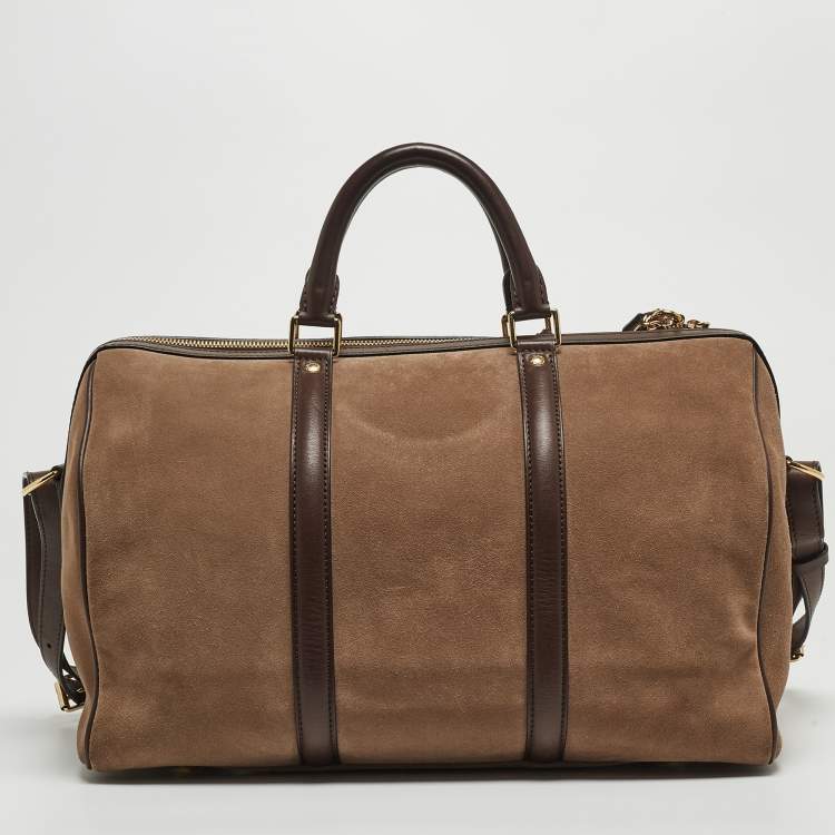 Pre Owned Louis Vuitton Brown Suede Sofia Coppola MM Bag