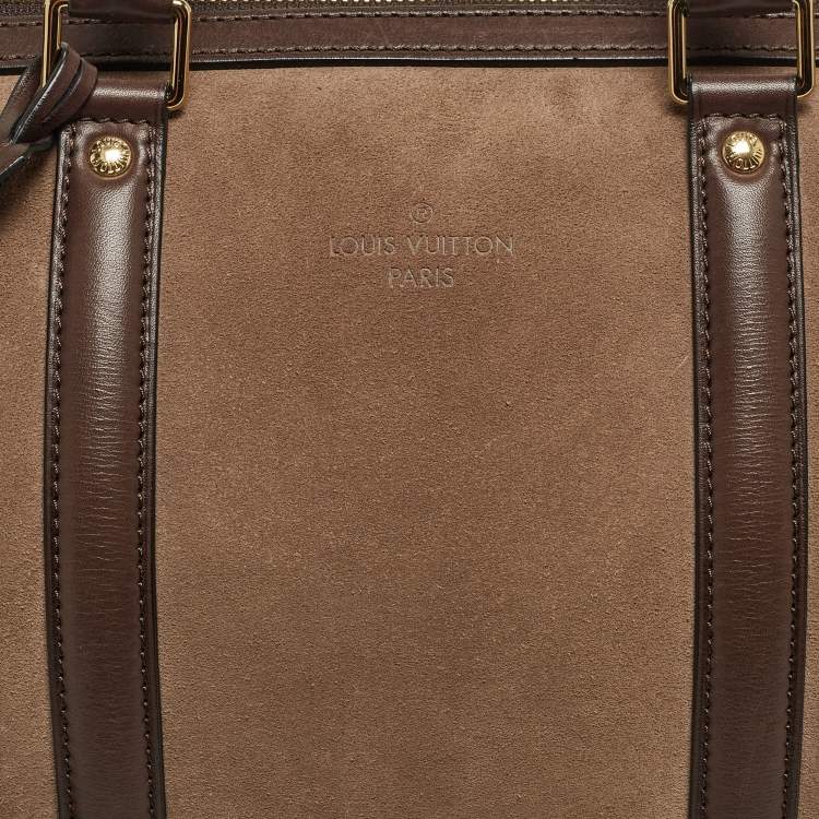 Pre Owned Louis Vuitton Brown Suede Sofia Coppola MM Bag