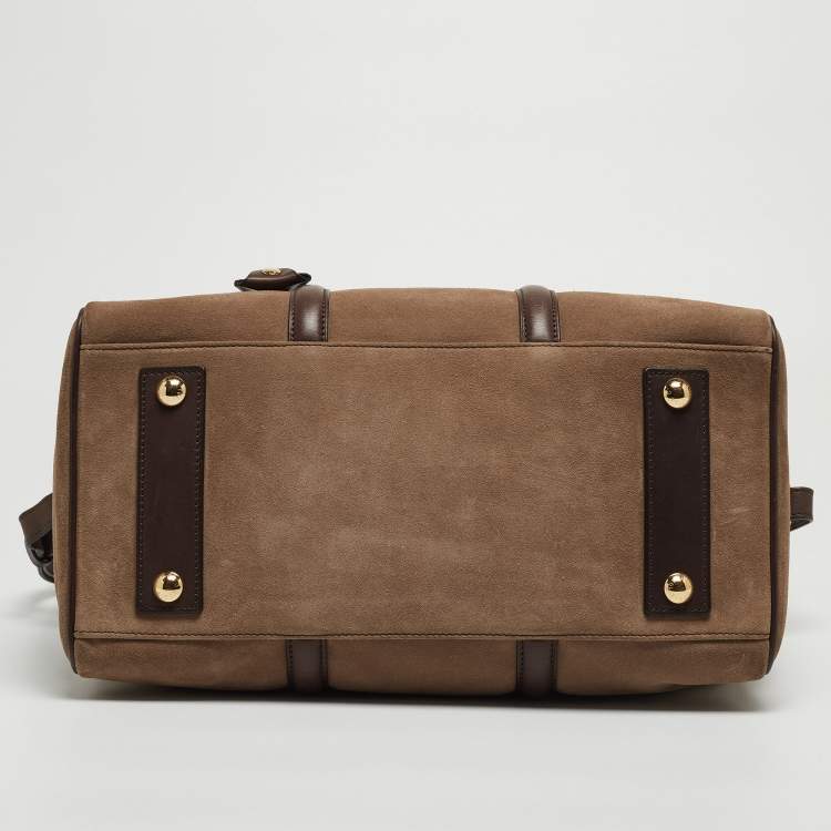 Pre Owned Louis Vuitton Brown Suede Sofia Coppola MM Bag
