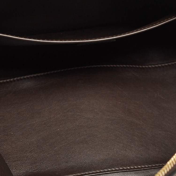 Pre Owned Louis Vuitton Brown Suede Sofia Coppola MM Bag