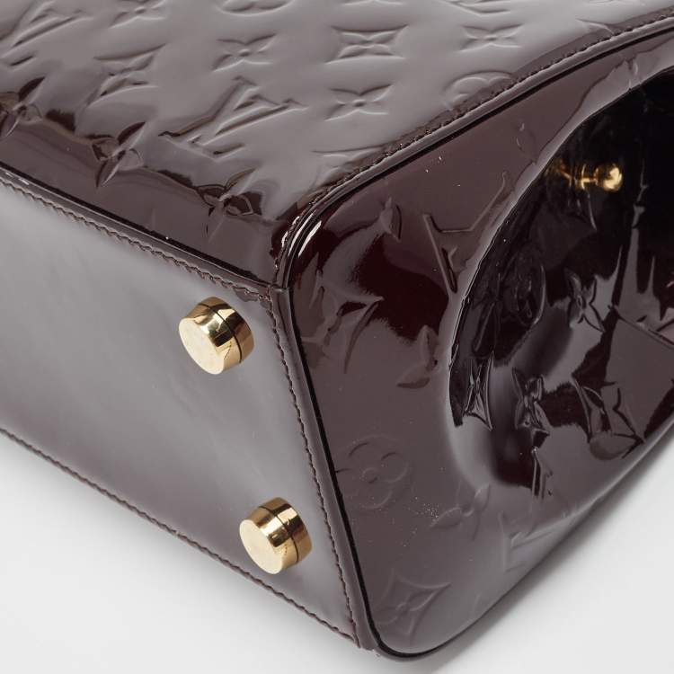 Pre Owned Louis Vuitton Amarante Monogram Vernis Brea MM Bag