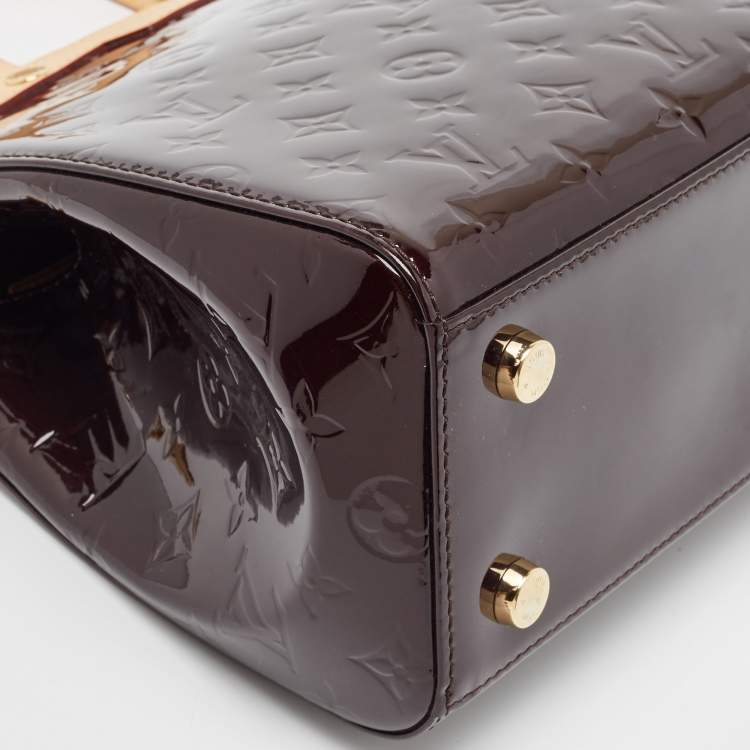 Pre Owned Louis Vuitton Amarante Monogram Vernis Brea MM Bag