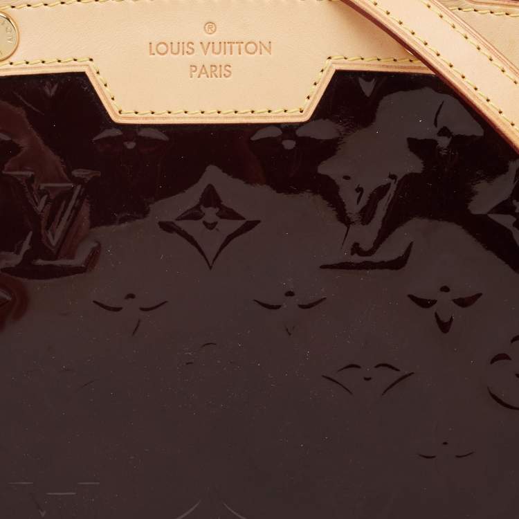 Pre Owned Louis Vuitton Amarante Monogram Vernis Brea MM Bag