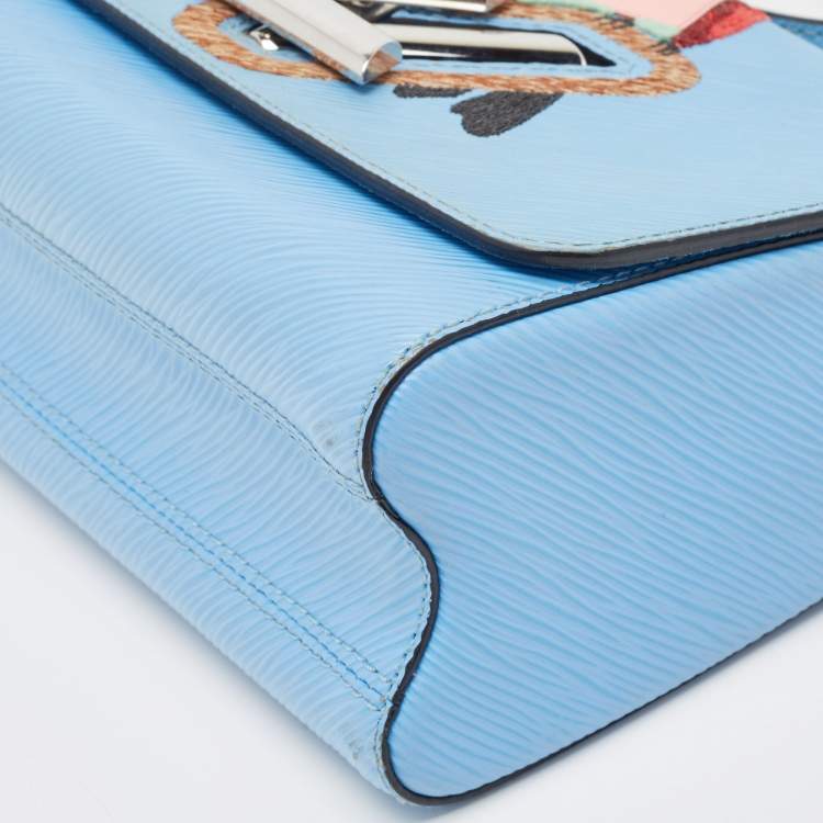 Pre Owned Louis Vuitton Bleuet Epi Leather Early Bird Twist MM Bag
