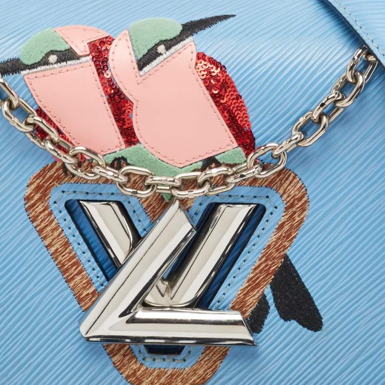 Pre Owned Louis Vuitton Bleuet Epi Leather Early Bird Twist MM Bag