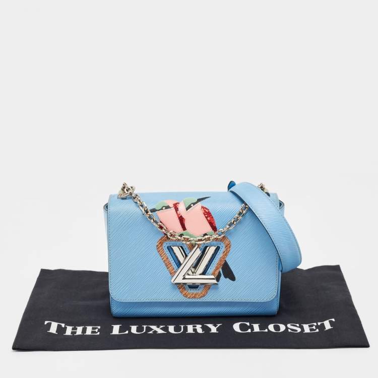 Pre Owned Louis Vuitton Bleuet Epi Leather Early Bird Twist MM Bag
