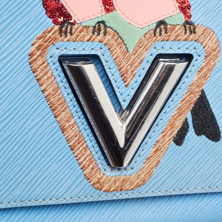 Pre Owned Louis Vuitton Bleuet Epi Leather Early Bird Twist MM Bag