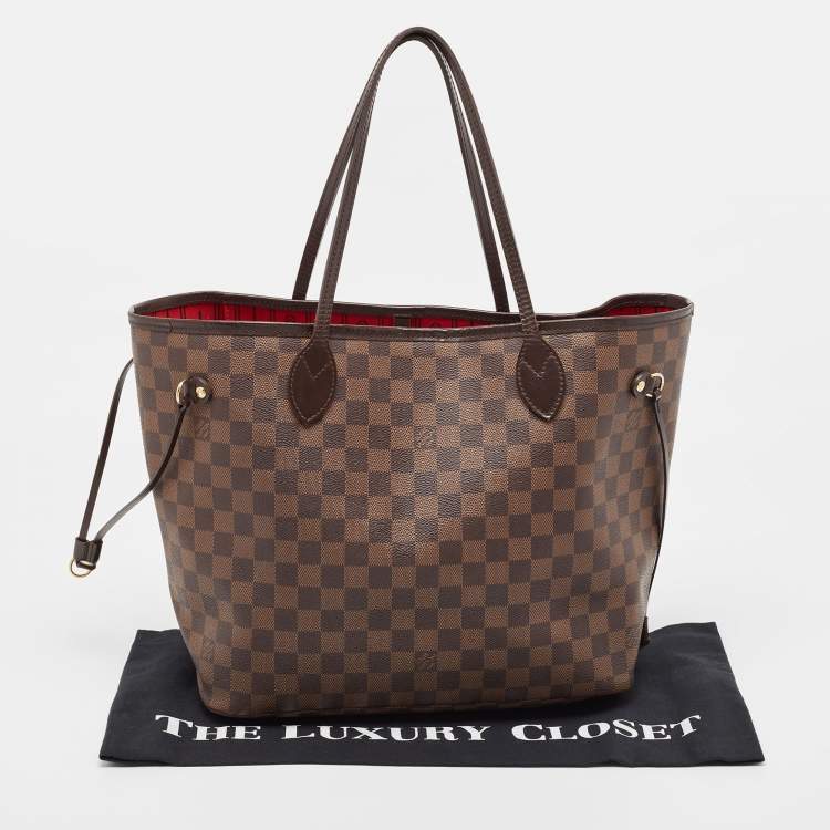Pre Owned Louis Vuitton Damier Ebene Canvas Neverfull MM Bag