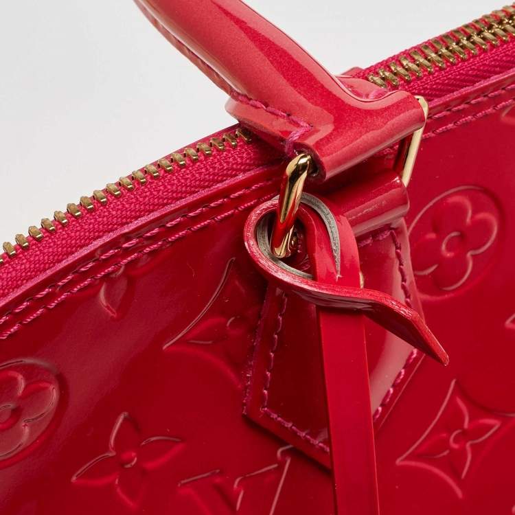 Pre Owned Louis Vuitton Rose Pop Monogram Vernis Alma GM Bag