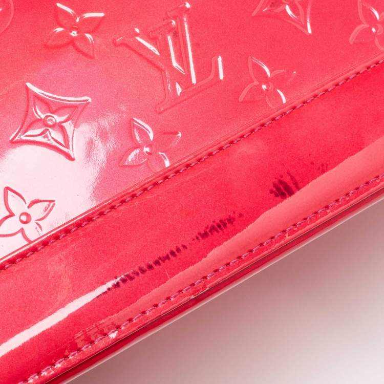 Pre Owned Louis Vuitton Rose Pop Monogram Vernis Alma GM Bag