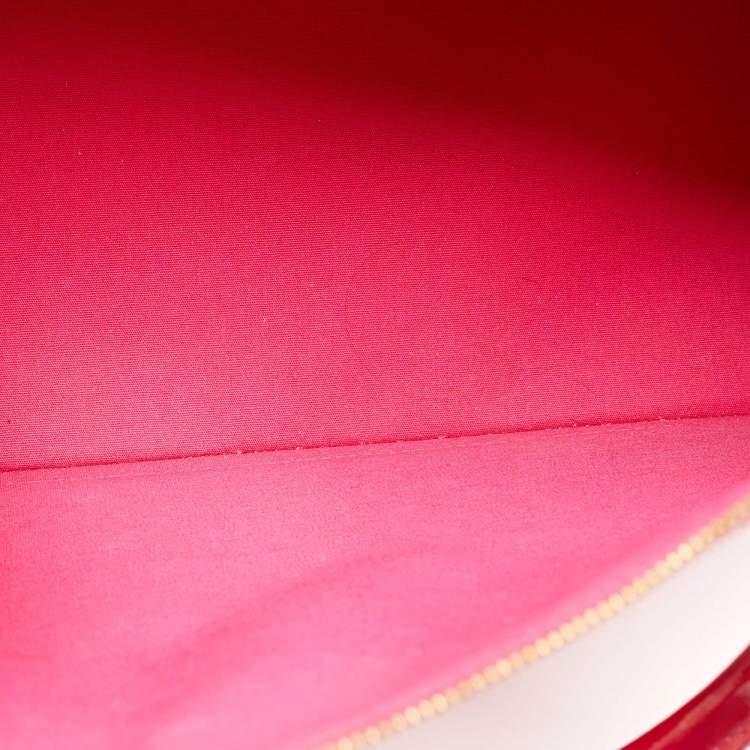 Pre Owned Louis Vuitton Rose Pop Monogram Vernis Alma GM Bag