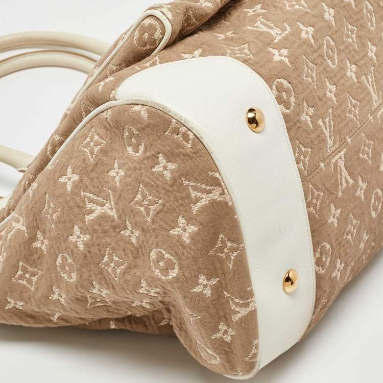 Pre Owned Louis Vuitton White Monogram Limited Edition Sabbia Cabas GM Bag