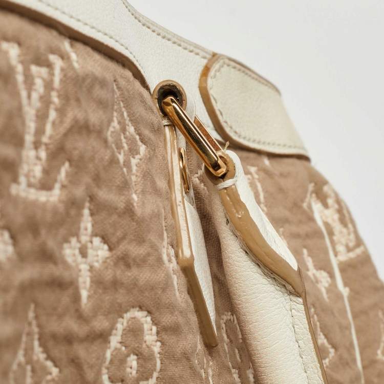 Pre Owned Louis Vuitton White Monogram Limited Edition Sabbia Cabas GM Bag