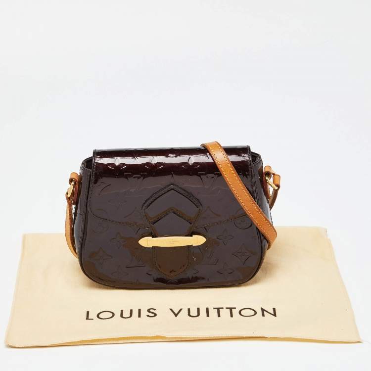 Pre Owned Louis Vuitton Amarante Monogram Vernis Bellflower PM Bag