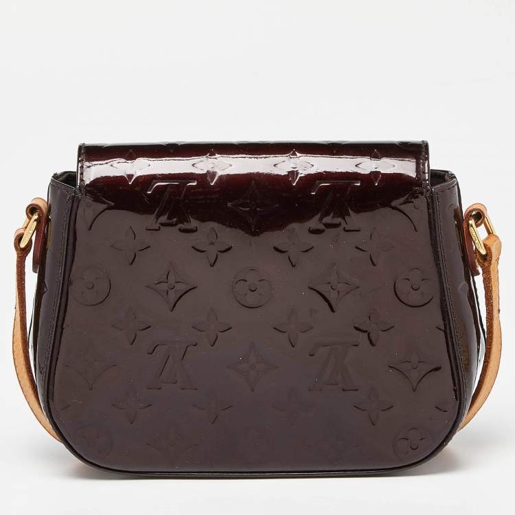 Pre Owned Louis Vuitton Amarante Monogram Vernis Bellflower PM Bag