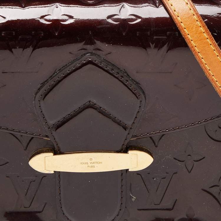 Pre Owned Louis Vuitton Amarante Monogram Vernis Bellflower PM Bag