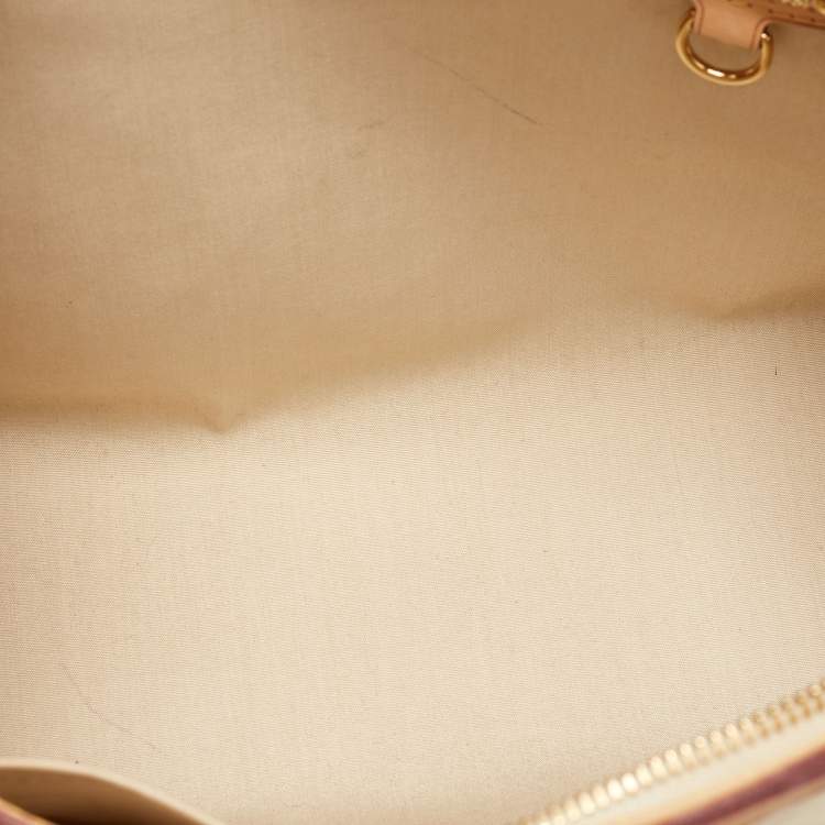 Pre Owned Louis Vuitton Citrine Monogram Vernis Brea MM Bag