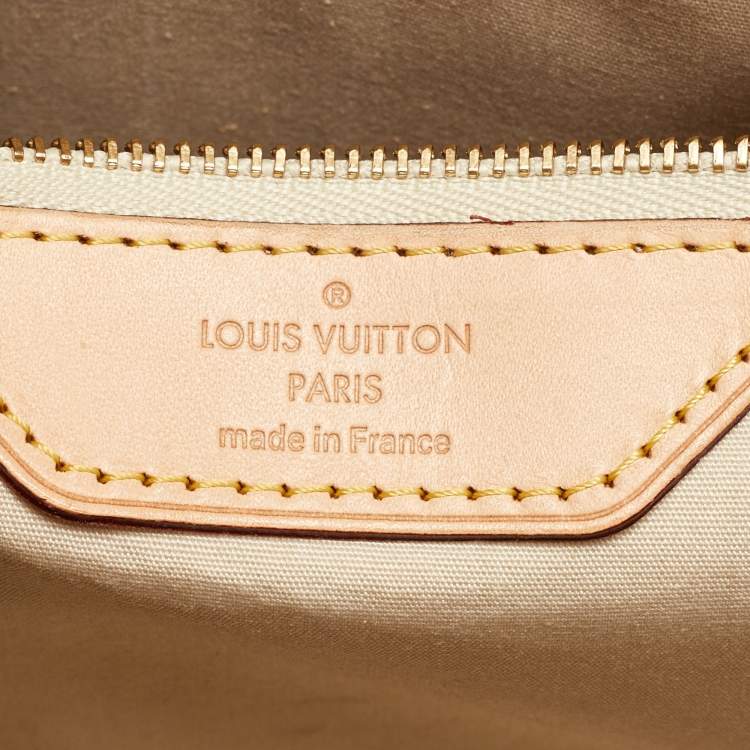 Pre Owned Louis Vuitton Citrine Monogram Vernis Brea MM Bag