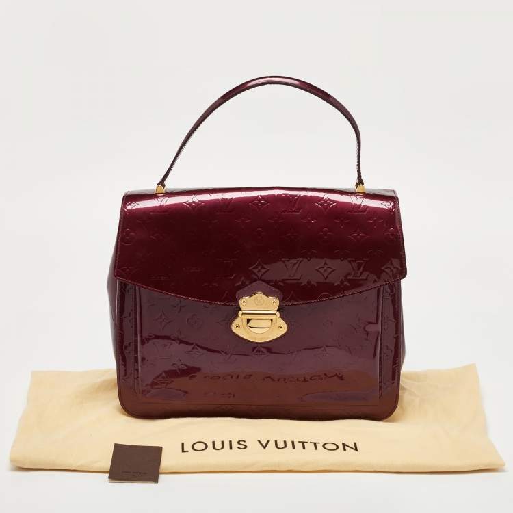 Pre Owned Louis Vuitton Amarante Monogram Vernis Mirada Bag