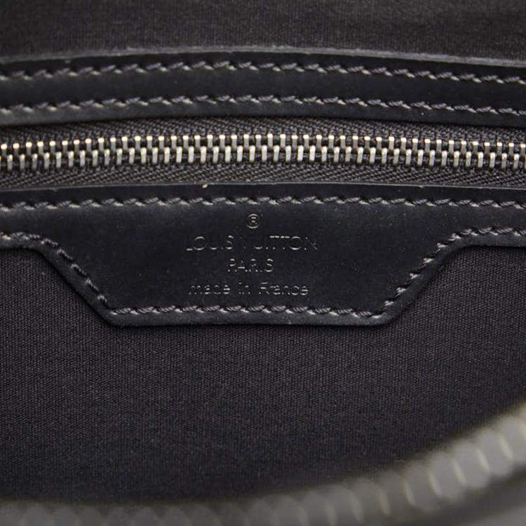 Pre Owned Louis Vuitton Black Canvas Leather Monogram Mat Wilwood Tote Bag 