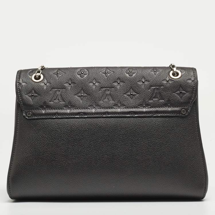 Pre Owned Louis Vuitton Platine Monogram Empreinte Leather Studded St Germain MM Bag