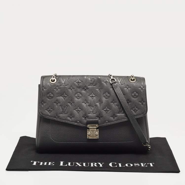 Pre Owned Louis Vuitton Platine Monogram Empreinte Leather Studded St Germain MM Bag