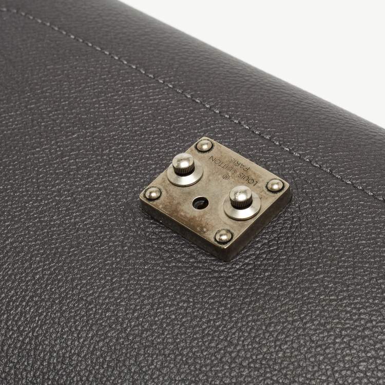 Pre Owned Louis Vuitton Platine Monogram Empreinte Leather Studded St Germain MM Bag