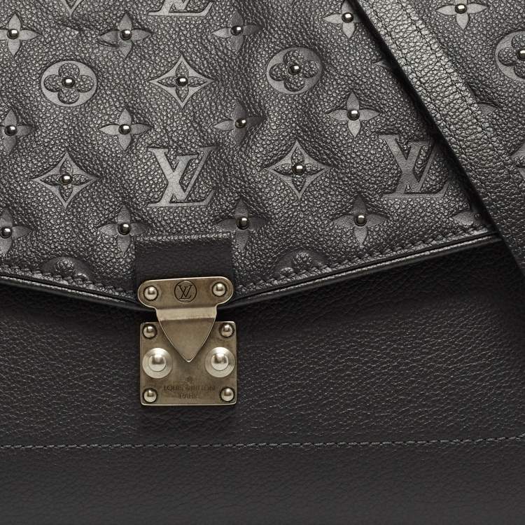Pre Owned Louis Vuitton Platine Monogram Empreinte Leather Studded St Germain MM Bag