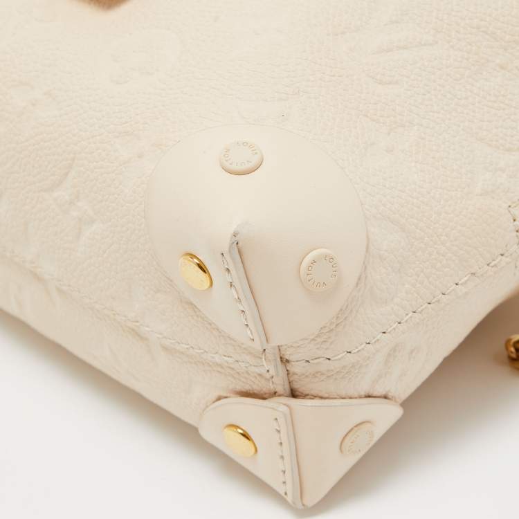 Pre Owned Louis Vuitton Neige Monogram Empreinte Leather Petite Malle Souple Bag