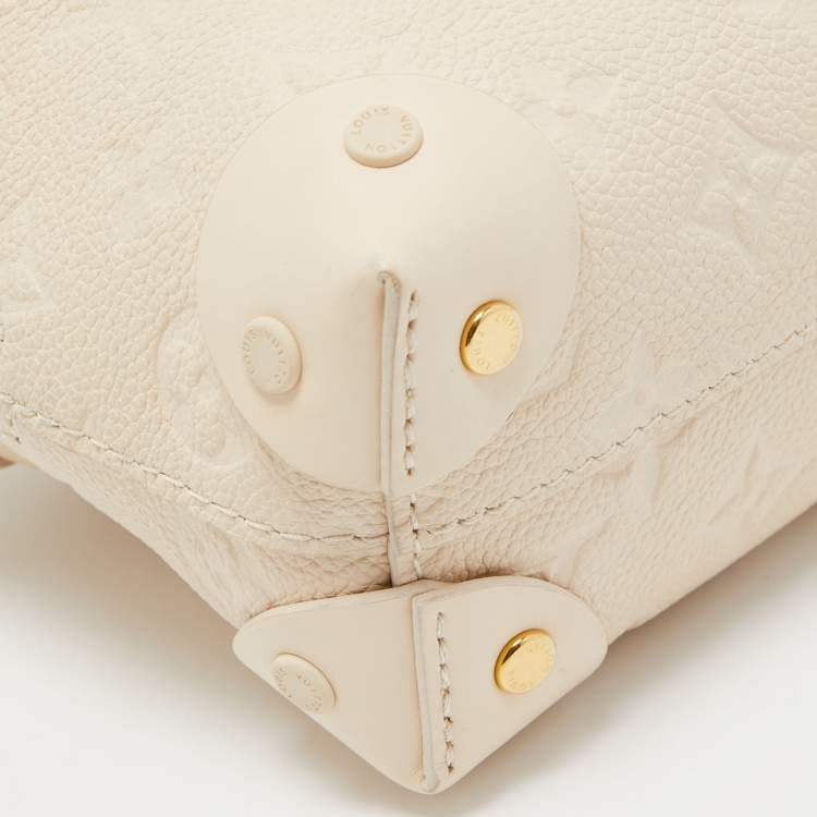 Pre Owned Louis Vuitton Neige Monogram Empreinte Leather Petite Malle Souple Bag