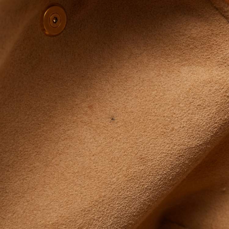 Pre Owned Louis Vuitton Neige Monogram Empreinte Leather Petite Malle Souple Bag